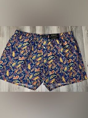 RALPH LAUREN POLO Boxer Shorts Paisley Bandana Print XL